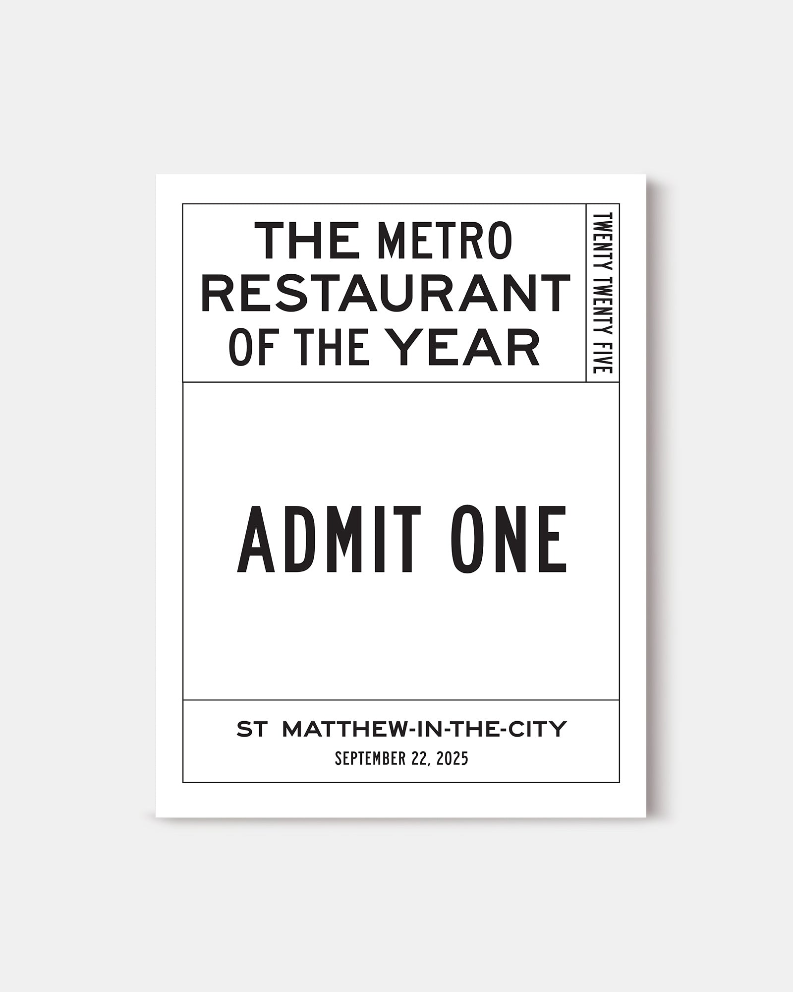 Metro Restaurant of the Year Awards 2025