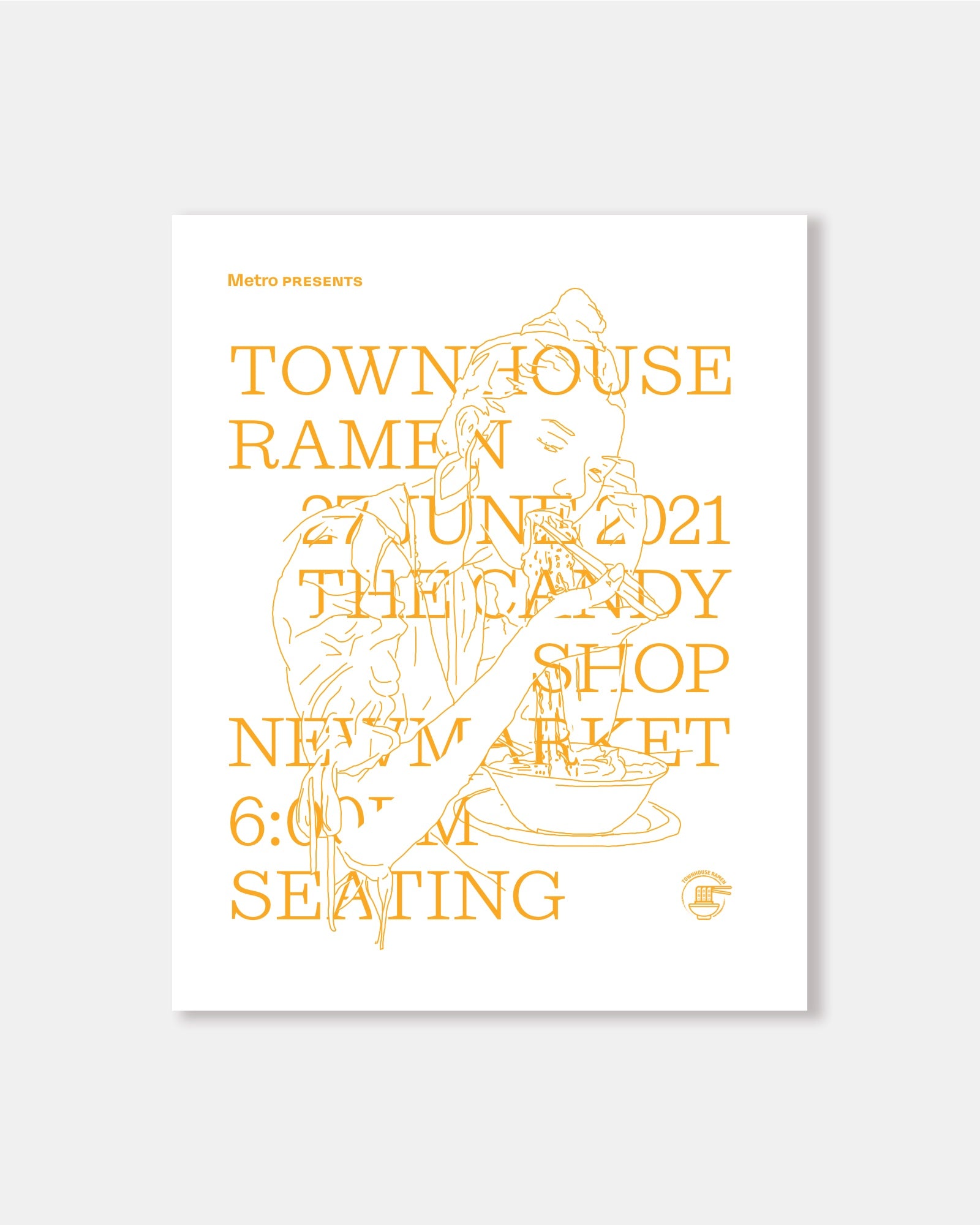 Townhouse Ramen 6:00pm 27 June seating